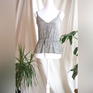 Cream/black spotted tank